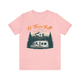RV There Yet Funny Camping T-Shirt - Mountains and RV camper design Funny camping gift.