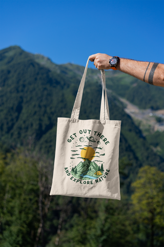 Get Out There and Explore Nature Cotton Canvas Tote Bag